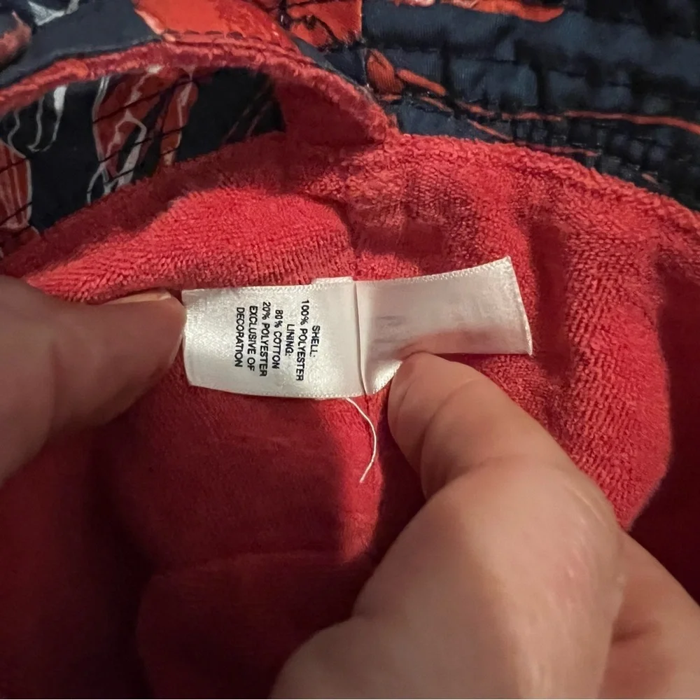 GAP Red and Blue Lobster Print Infant Bucket Hat 12-18 months
